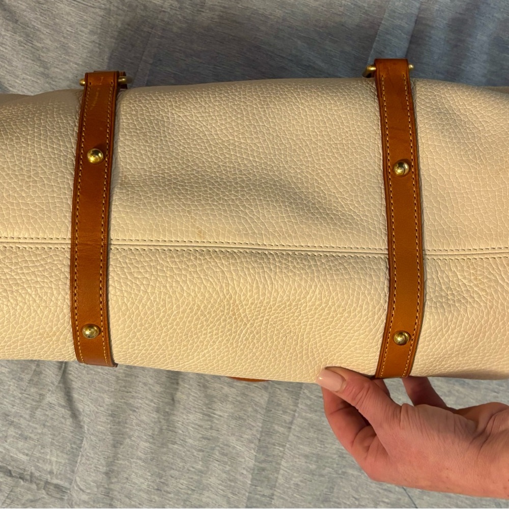 Dooney & Bourke Ivory and Brown Travel Bag